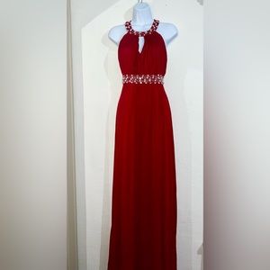 PROM Elegant Long Red Dress